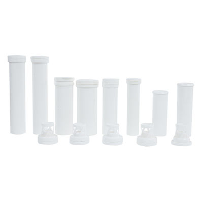 Travel Size Customized Effervescent Tablets Packaging Bottle White PP Material and Cap