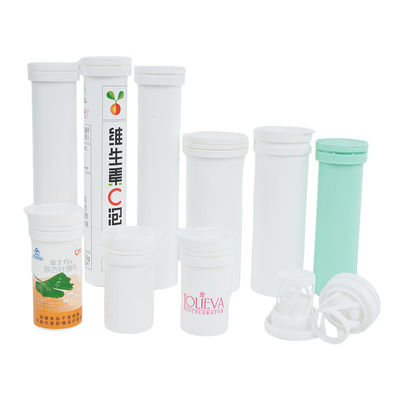 PP Empty Effervescent Tablets Tube for Collagen Vitamin Packaging Support Custom Logo