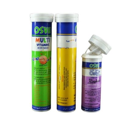 Empty Bottle Food Grade PP Customize Logo Effervescent Tablet Tube with Desiccant Cap