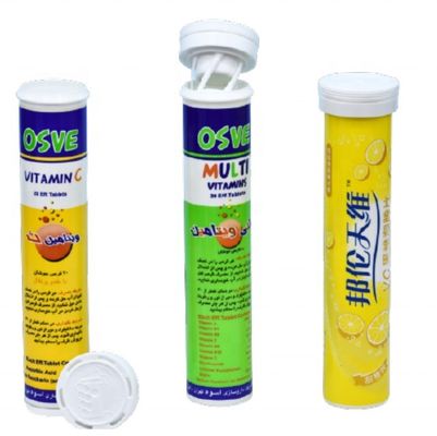 144ml PP Custom Logo Plastic Bottles for Effervescent Tablet Tube in Offset Printing