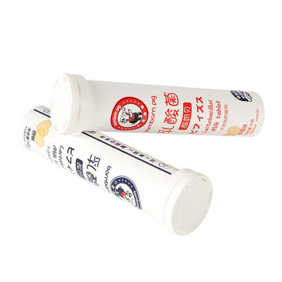 Empty vitamin c medical tablet container tube for supplements made of food grade PP