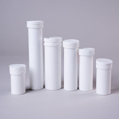 Empty vitamin c medical tablet container tube for supplements made of food grade PP