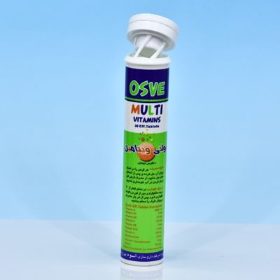 OEM 150ml PP Plastic Vitamin C Candy Effervescent Tablet Tubes with Desiccant Flip Cover