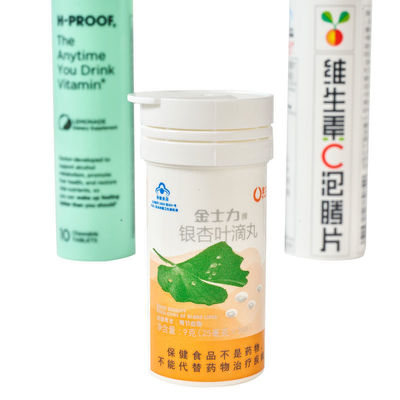 Easy Clean PP Collar Material Vitamin C Effervescent Tablet Bottles for OEM Acceptance