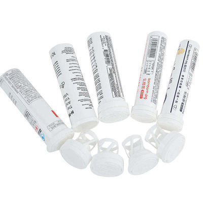 Customized PP Material Effervescent Tablet Tube for White Vitamin C Tablets Packaging