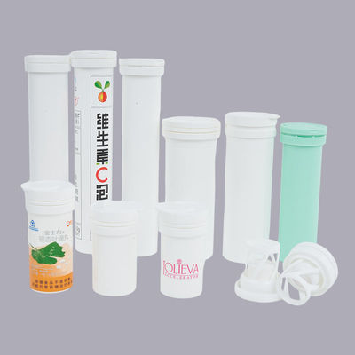 Empty vitamin c medical tablet container tube for supplements made of food grade PP